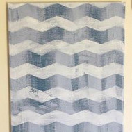 Crackled Chevron Wall Art